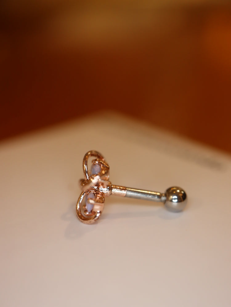 Opaline Blossom Stud Piercing Surgical Steel Earring (1pc)
