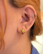 Floral Whisper Stainless Steel Earrings