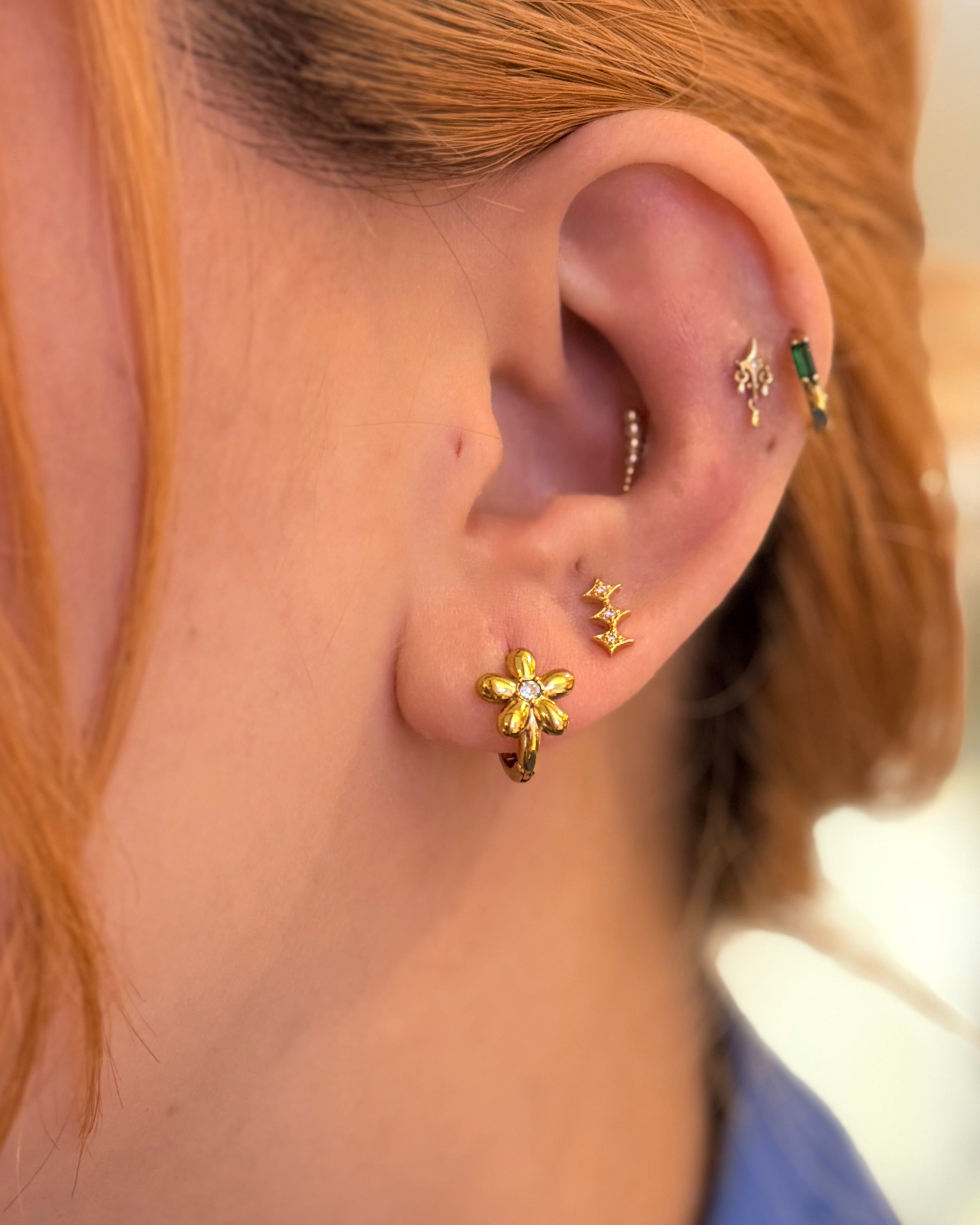 Floral Whisper Stainless Steel Earrings