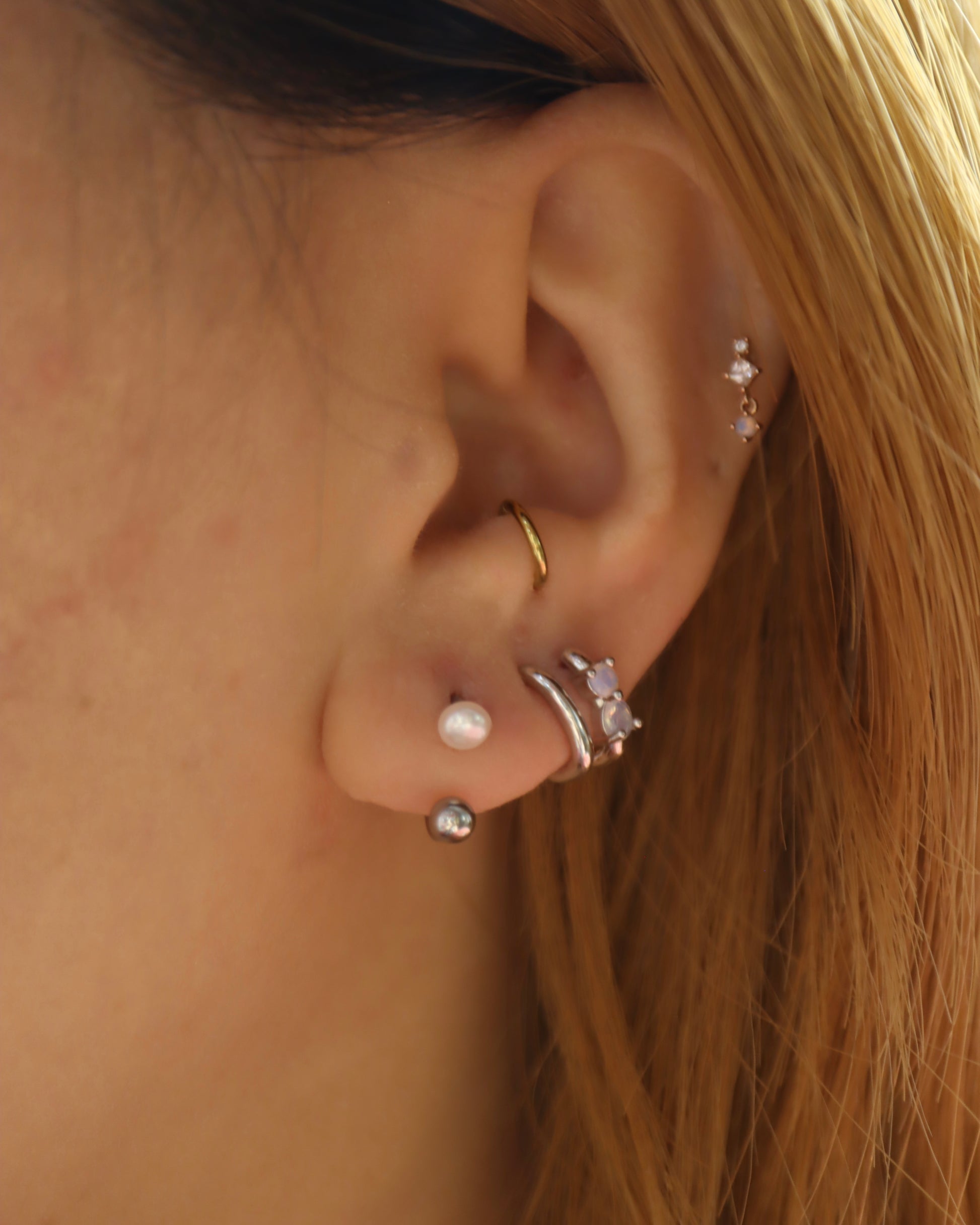 Double wrap cz earrings