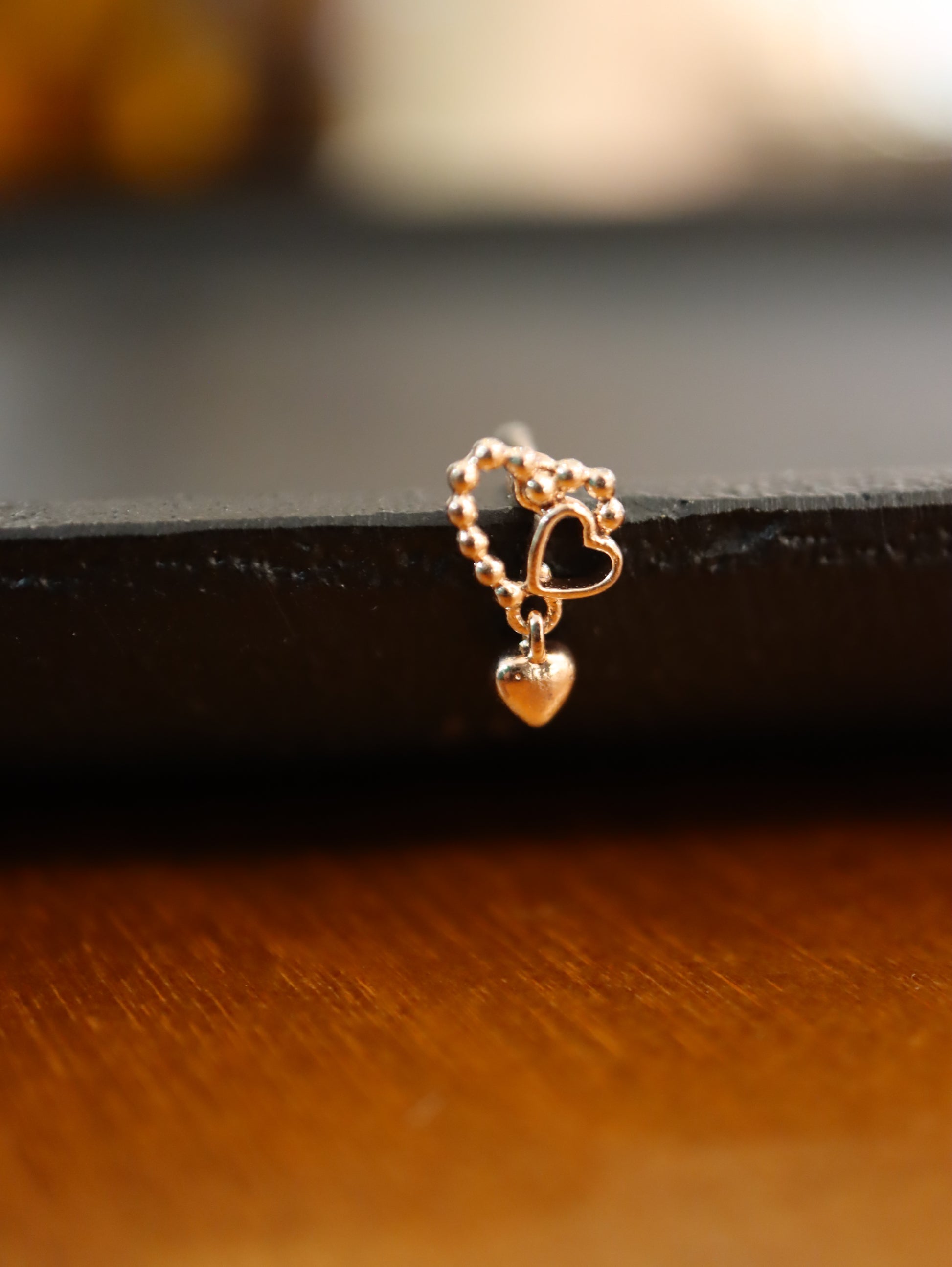 3 heart drop surgical steel piercing 16g