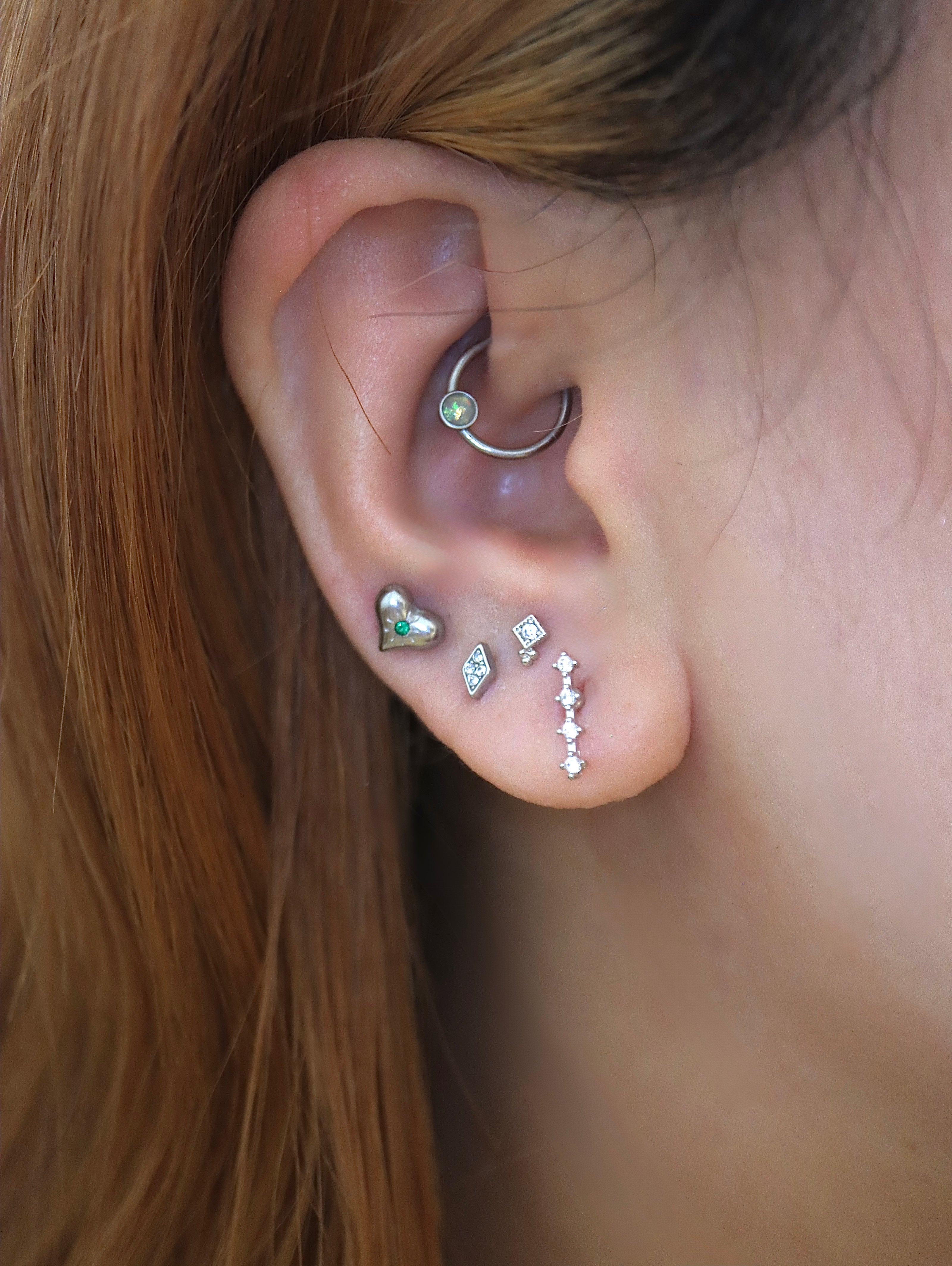 Rhombus surgical steel stud piercing earring (1pc)