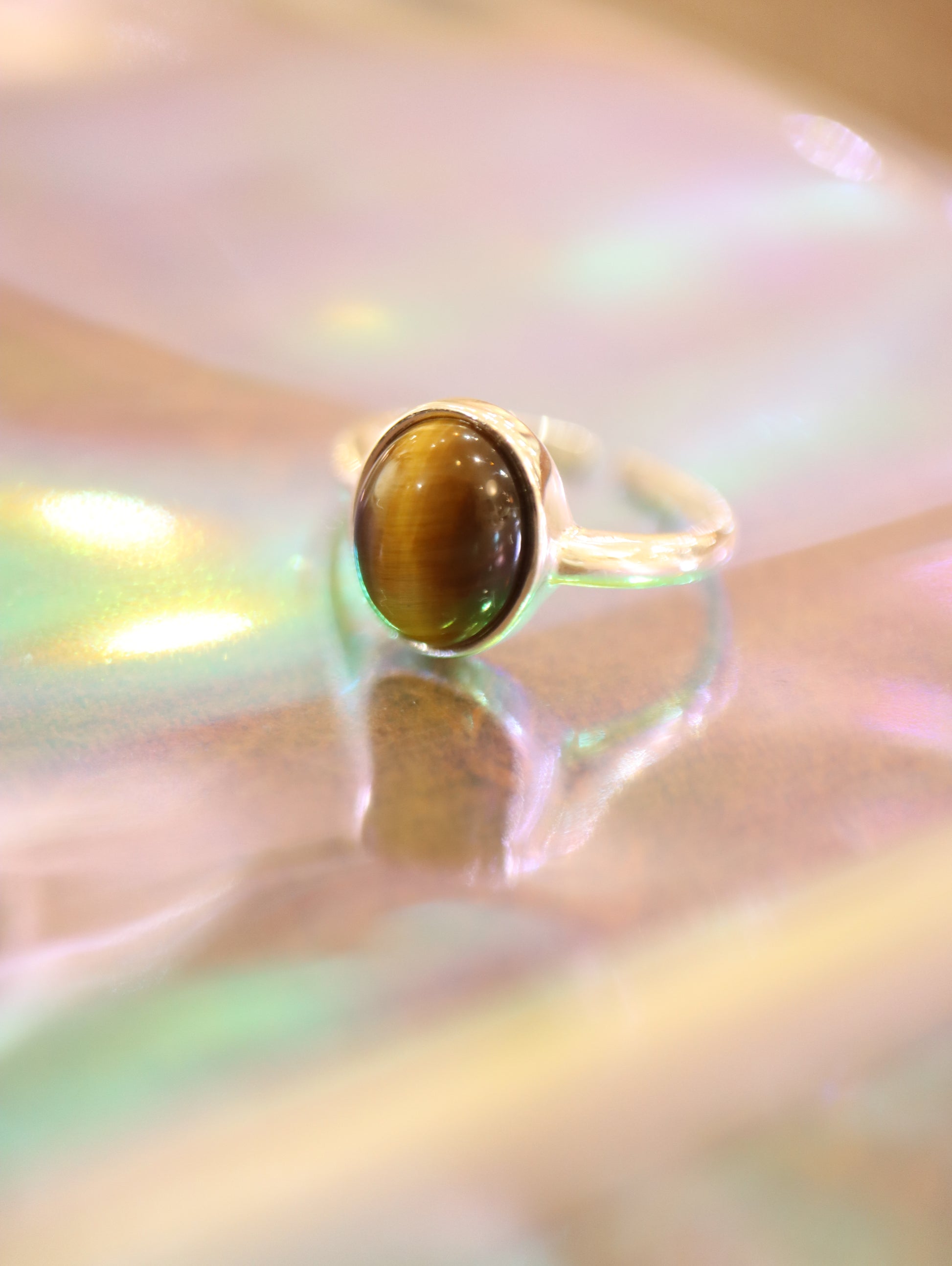 Gemstone 925 Silver open size ring