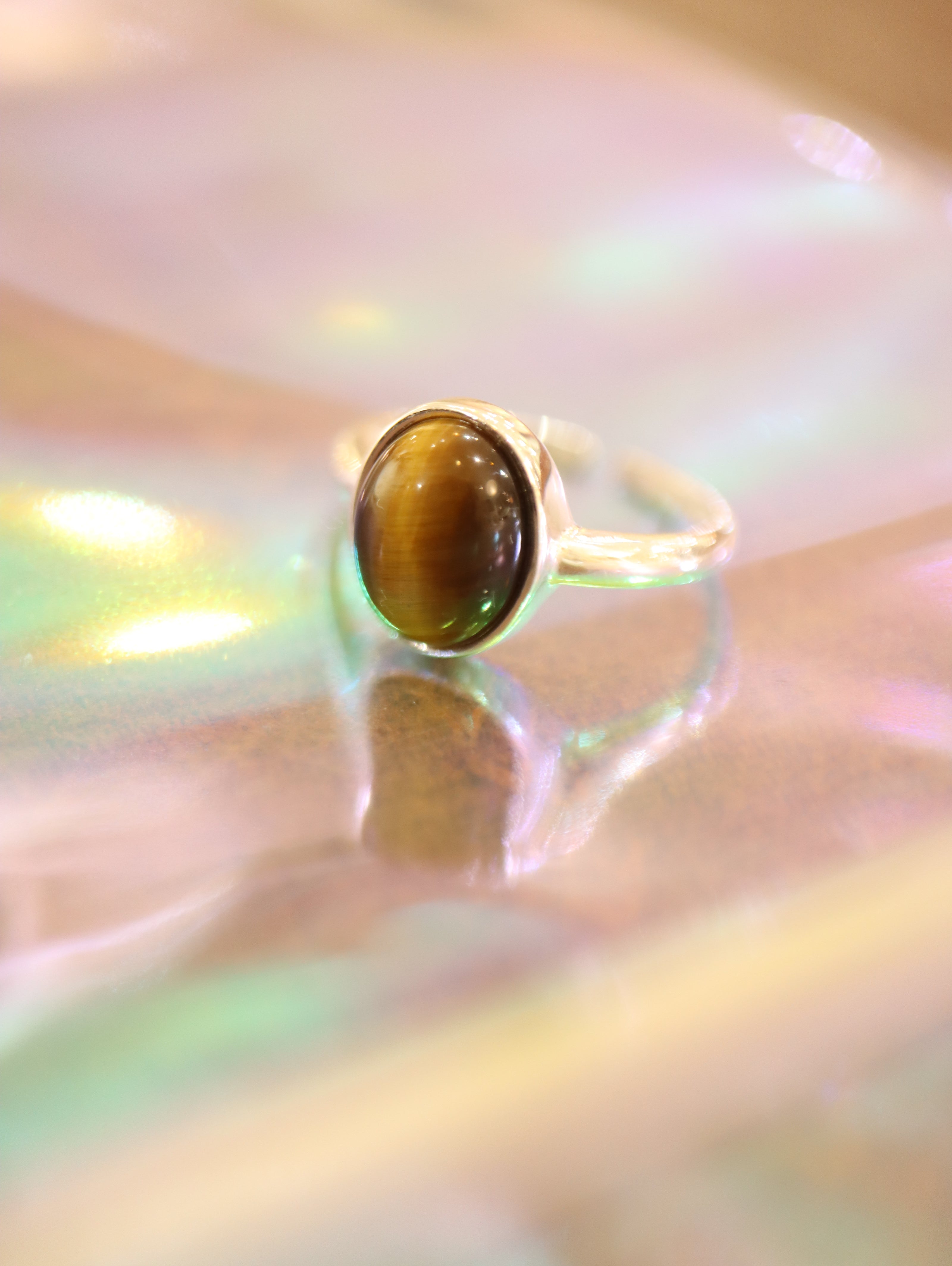 Gemstone 925 Silver open size ring