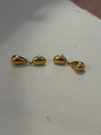 Molten Teardrop Stainless Steel Earrings