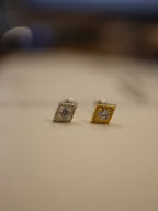 Ray burst stud 925silver earring piercing