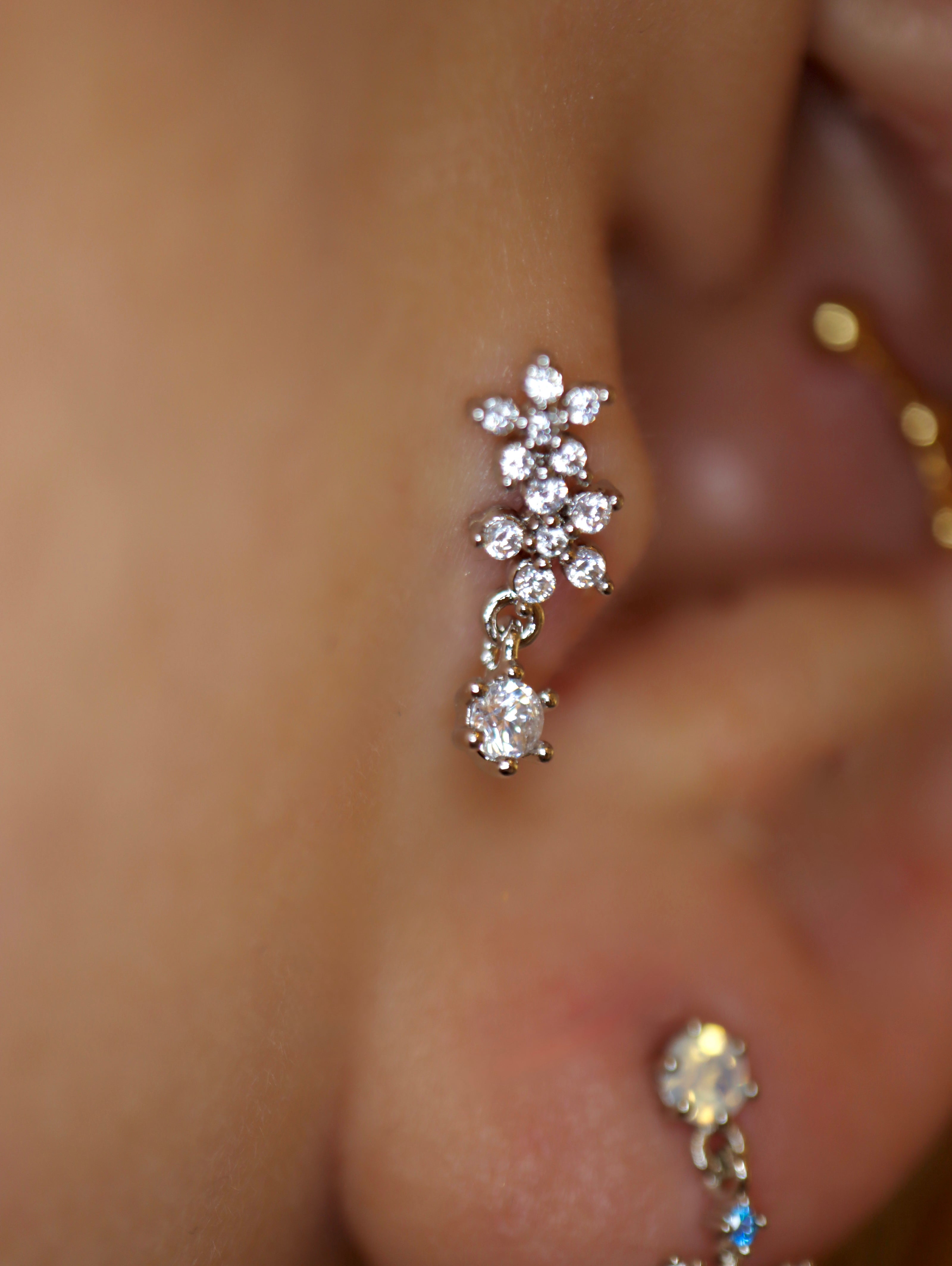 Lyra Stud Cz Piercing Earring (1pc)