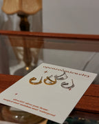 Dual loop brass earrings
