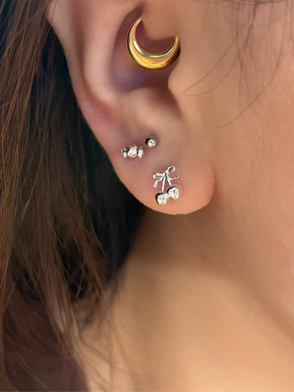 Ribbon cherry 🍒 surgical steel piercing