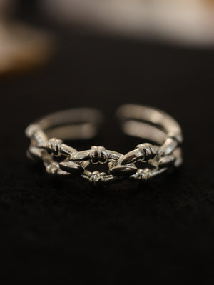 Interlock double silver925 ring