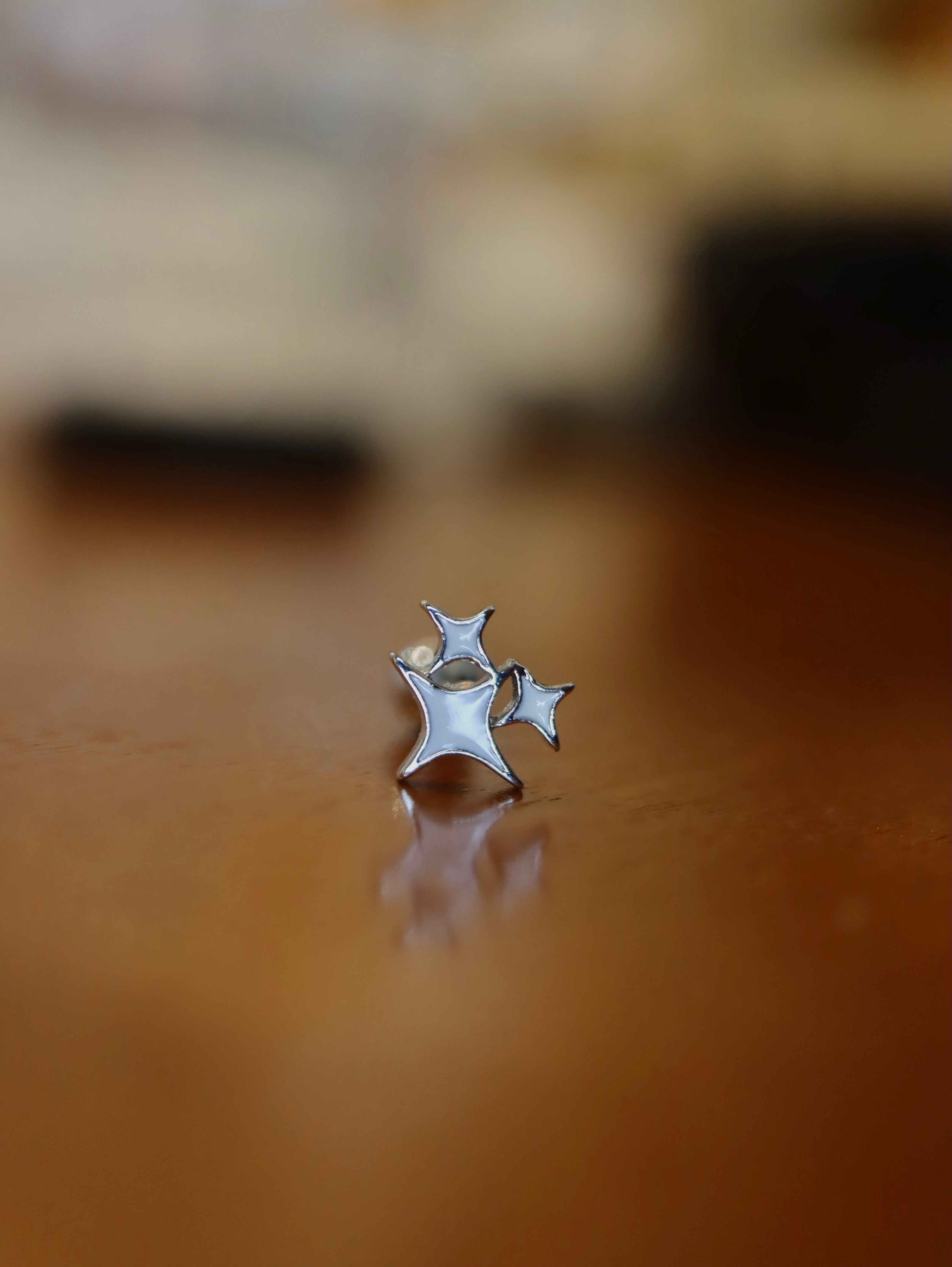 Sparkling stud surgical steel piercing (1pc)