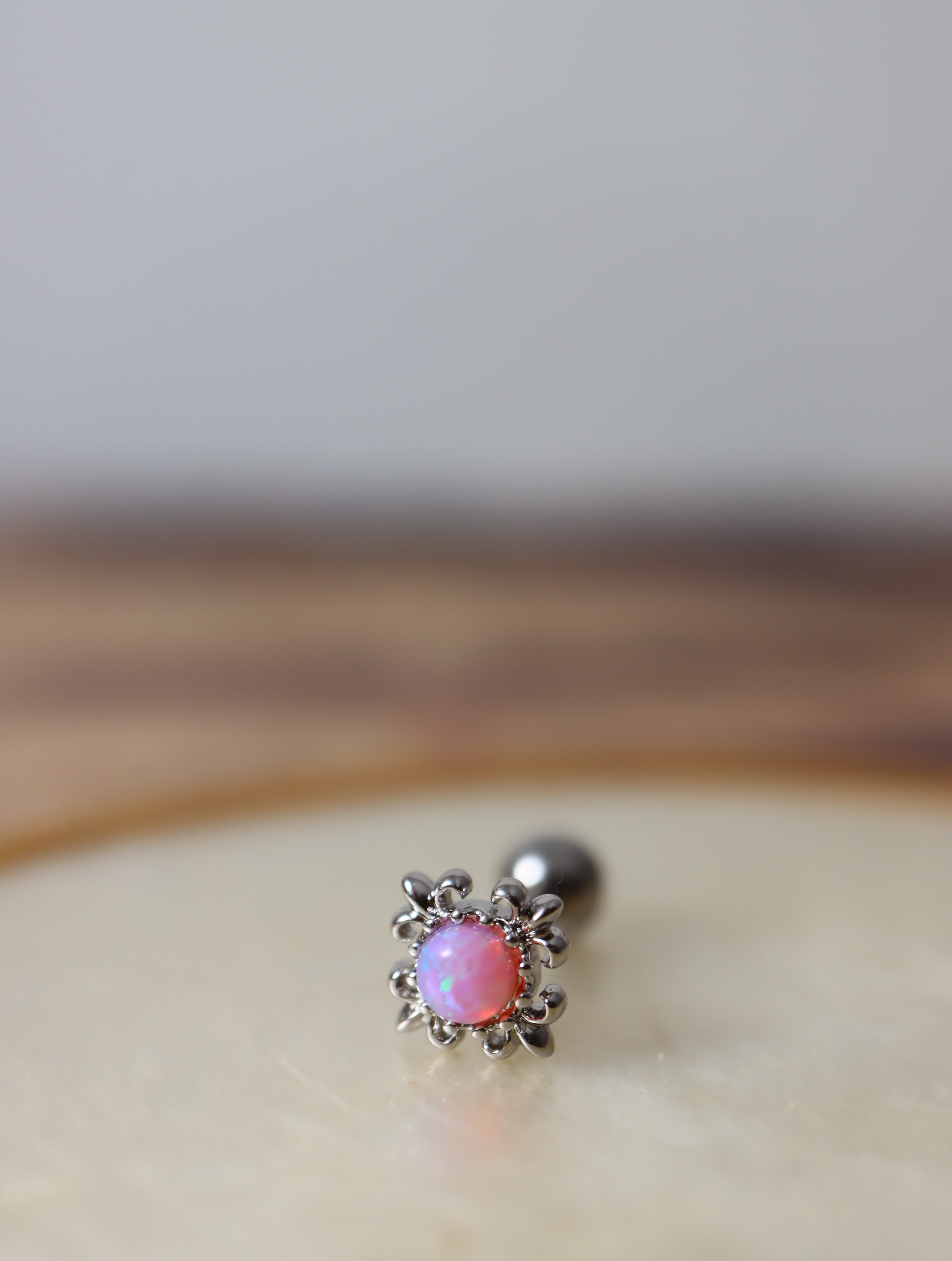 Opal screw ball end piercing