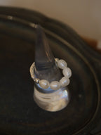 Raw pearl 925 silver ring