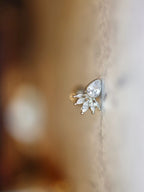 Dewdrop Crown Stud Surgical Steel Piercing (1pc)