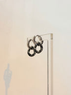 Interlock stainless steel earrings