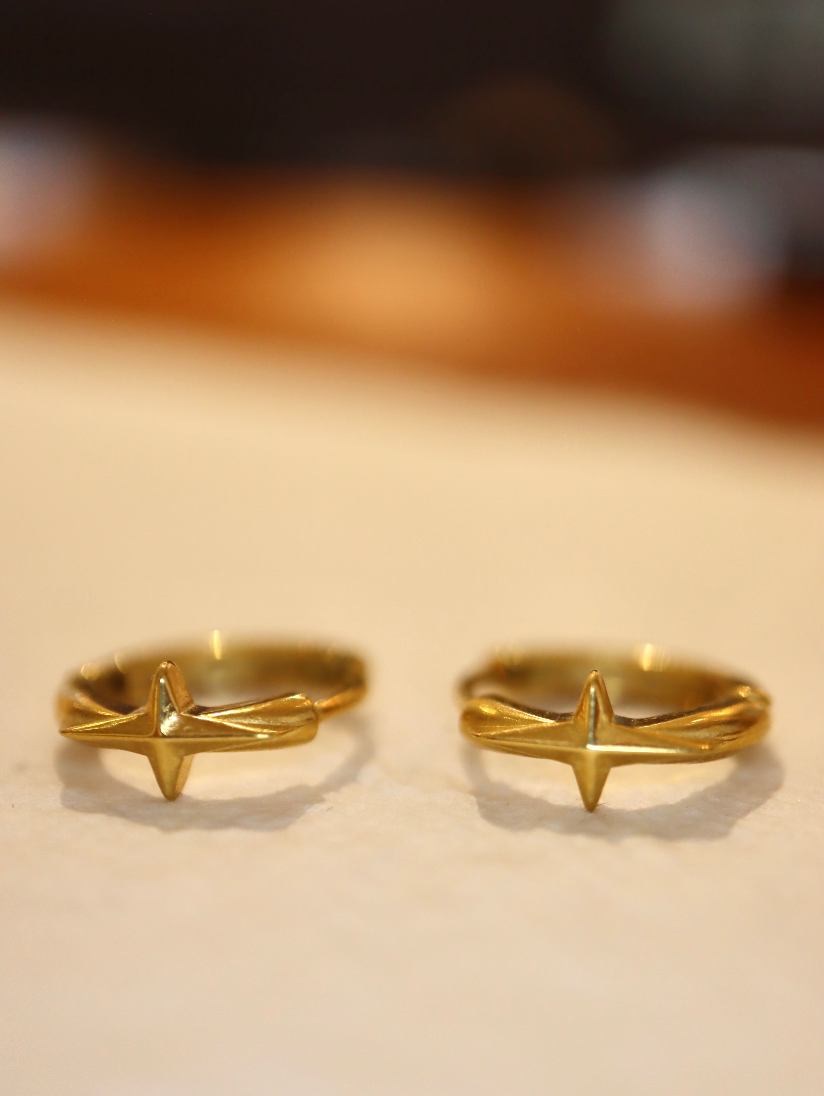 Cross-Star Hoop Stainless Steel Earrings