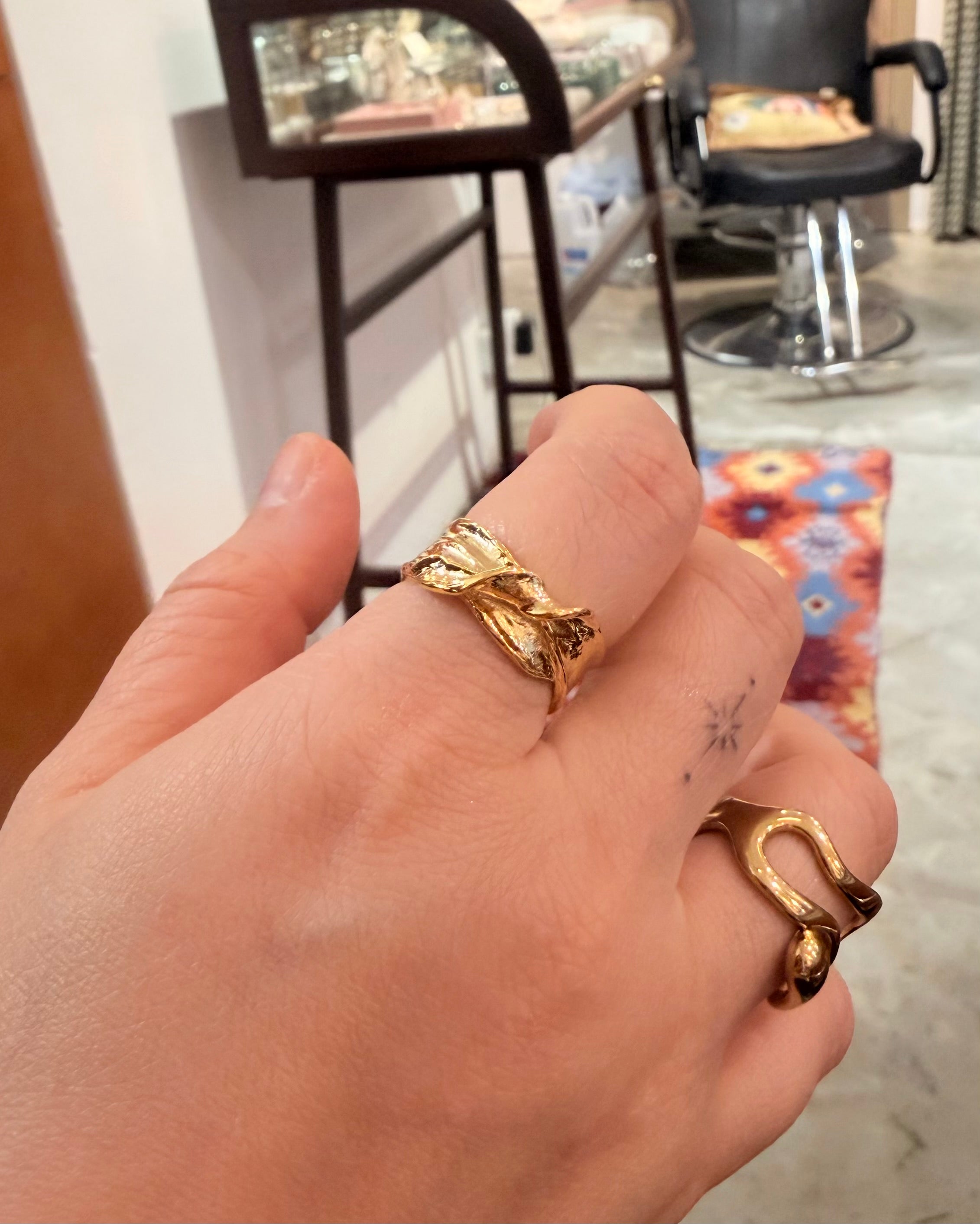 Melted Knot Brass Ring