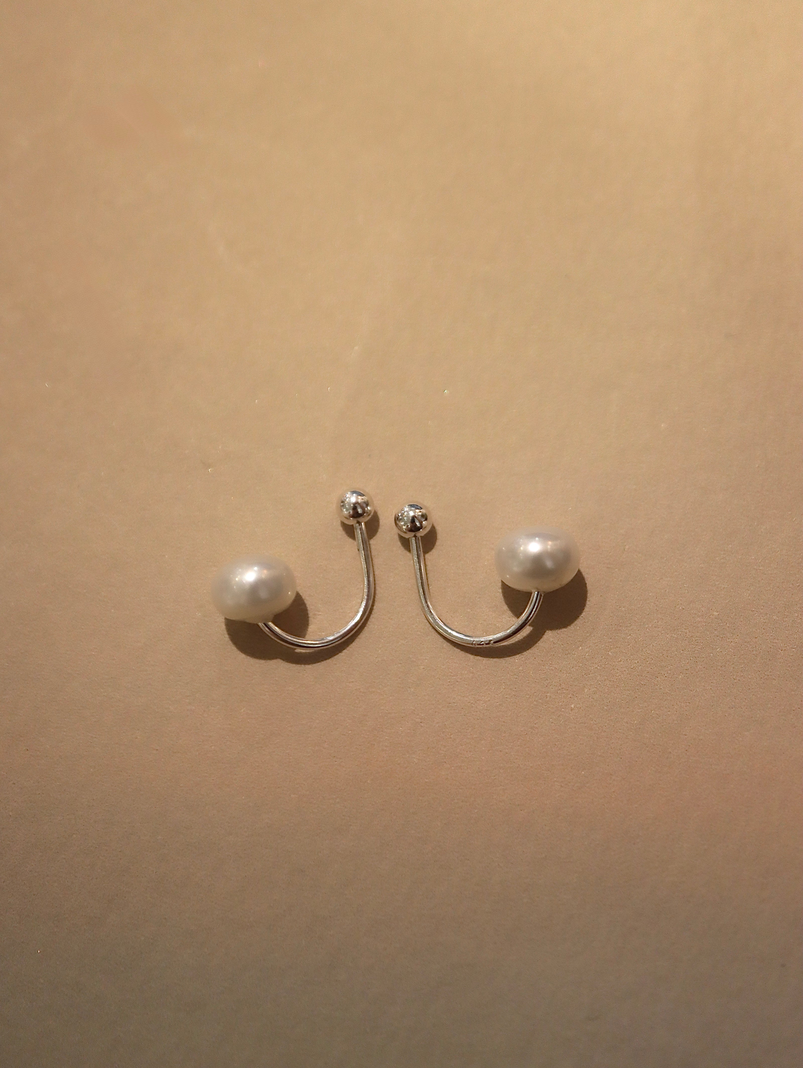 Pearl ear jacket 925 Silver earrings