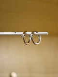 Cross hinged stainless steel earrings