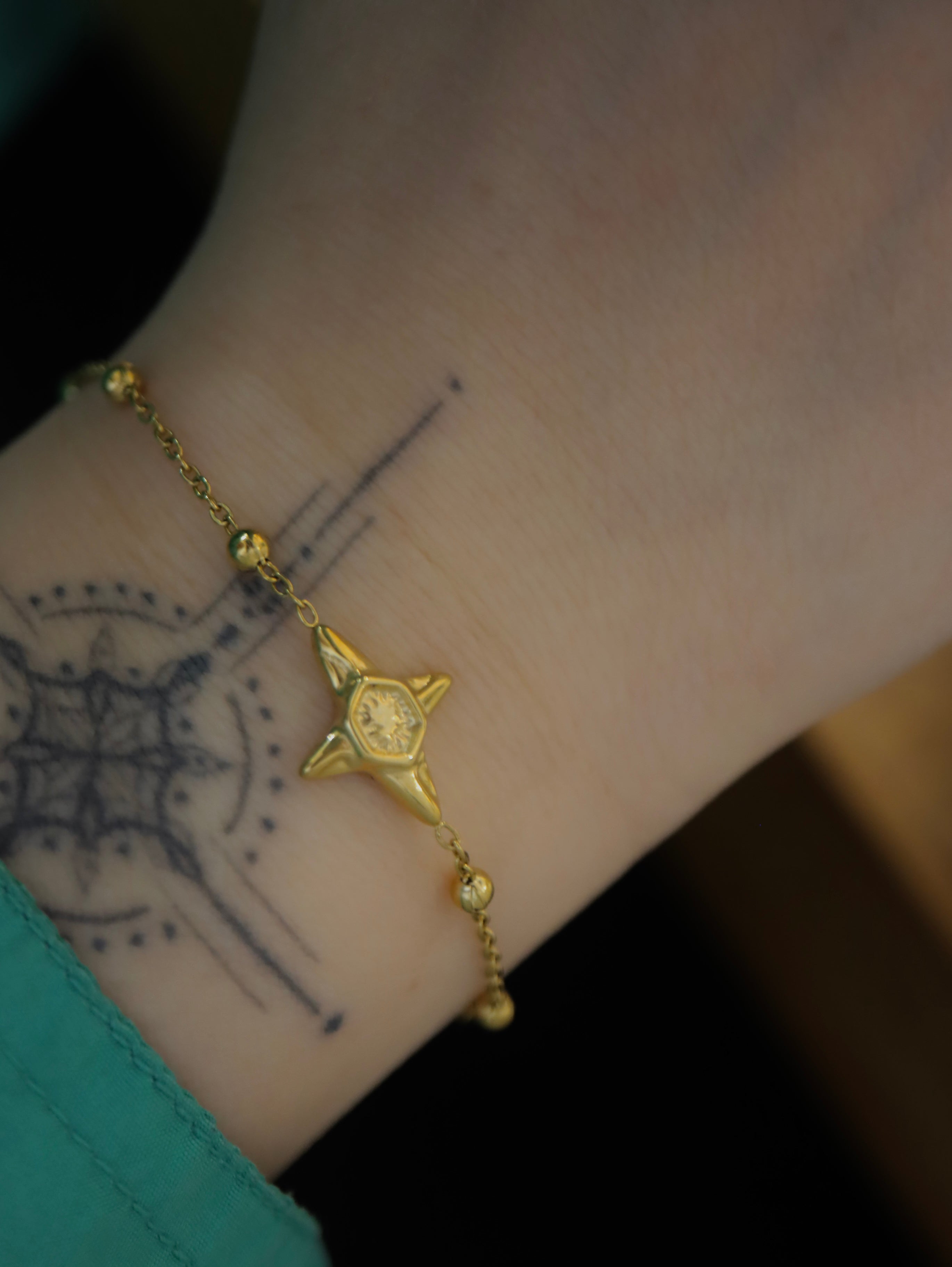 North Star Bead Stainless Steel Bracelet