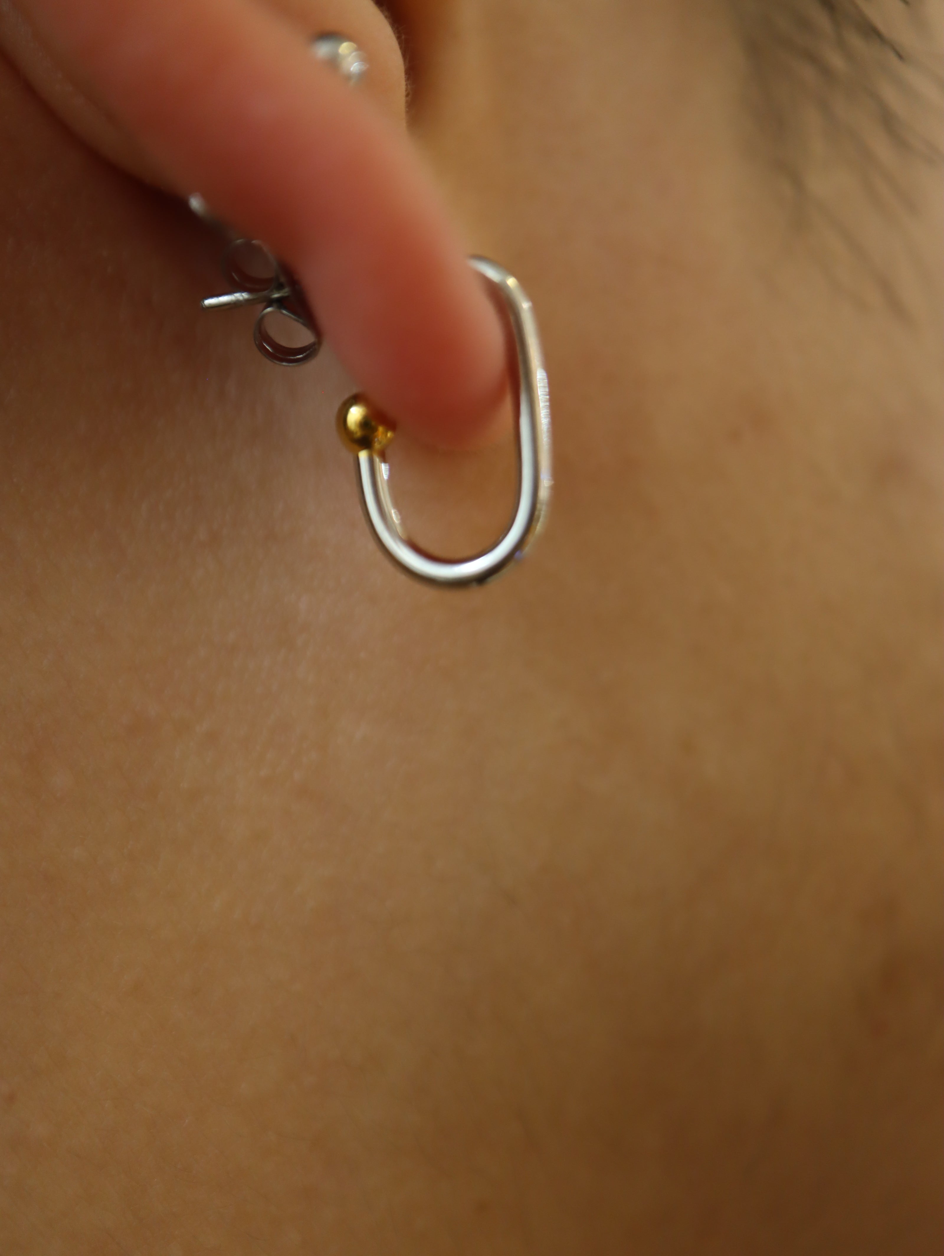 Mix tone earrings