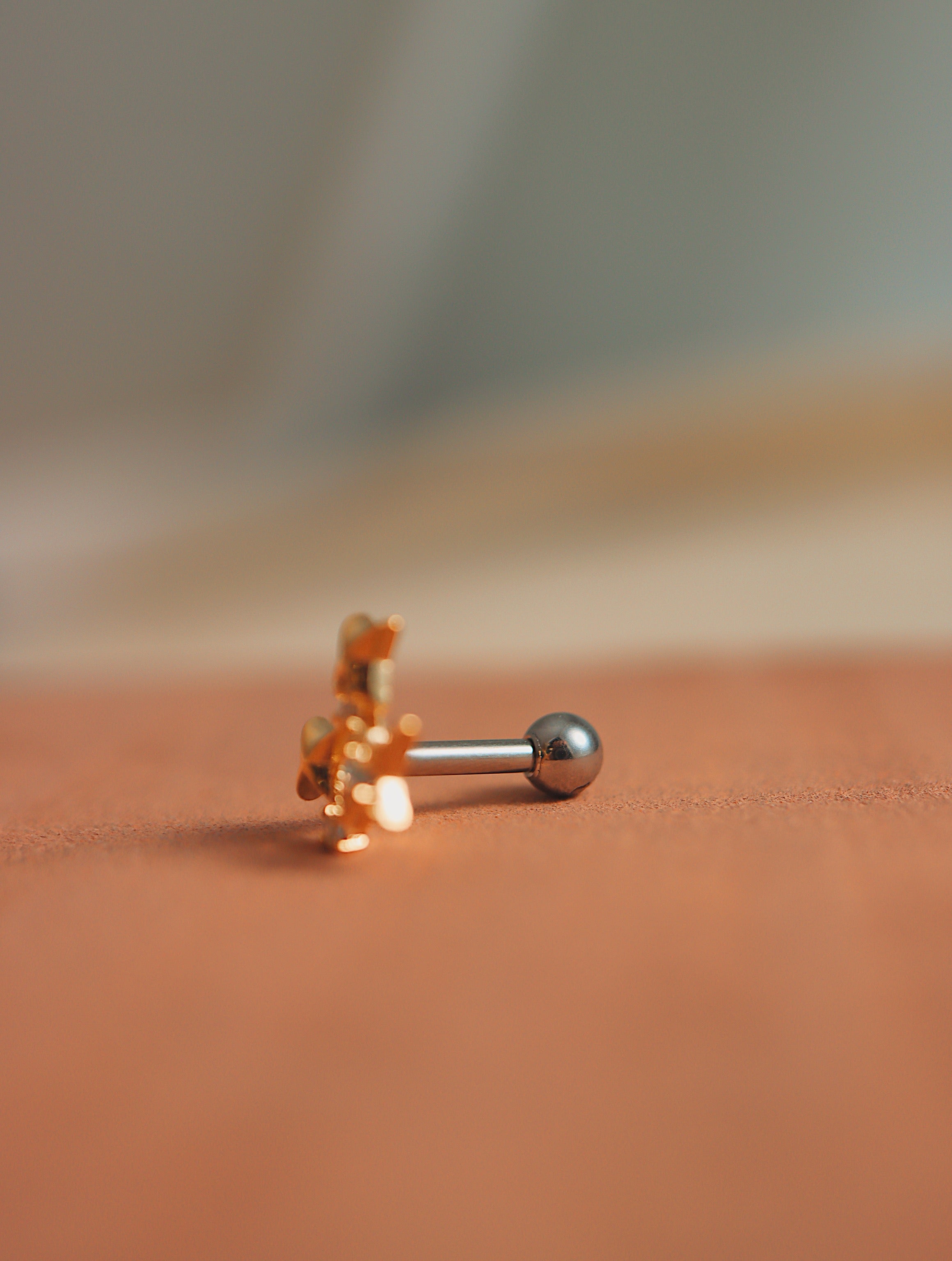 Sparkle star surgical steel piercing