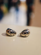 Surgical steel cz oval hoop earrings