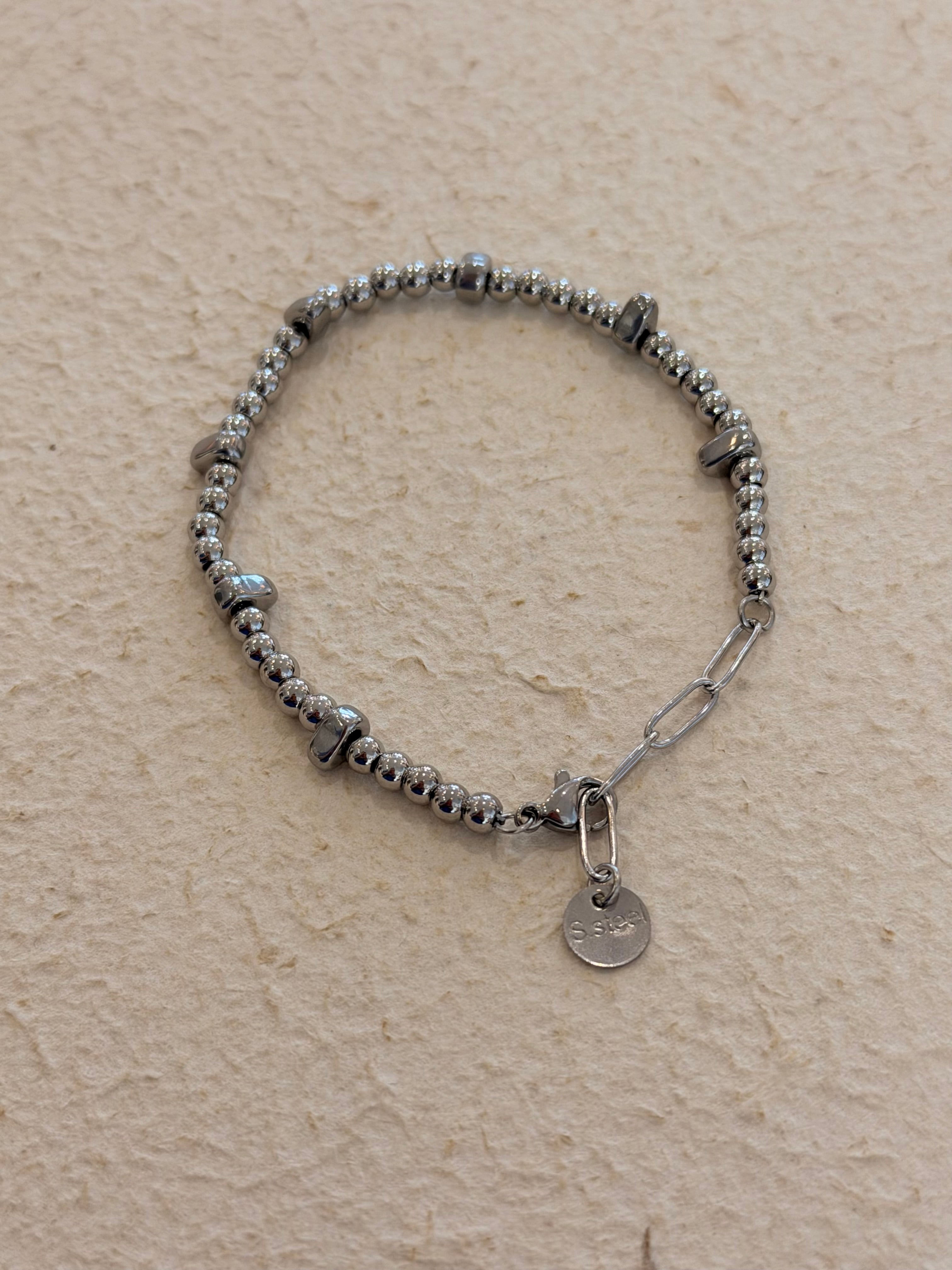 Polaris Beaded Stainless Steel Bracelet