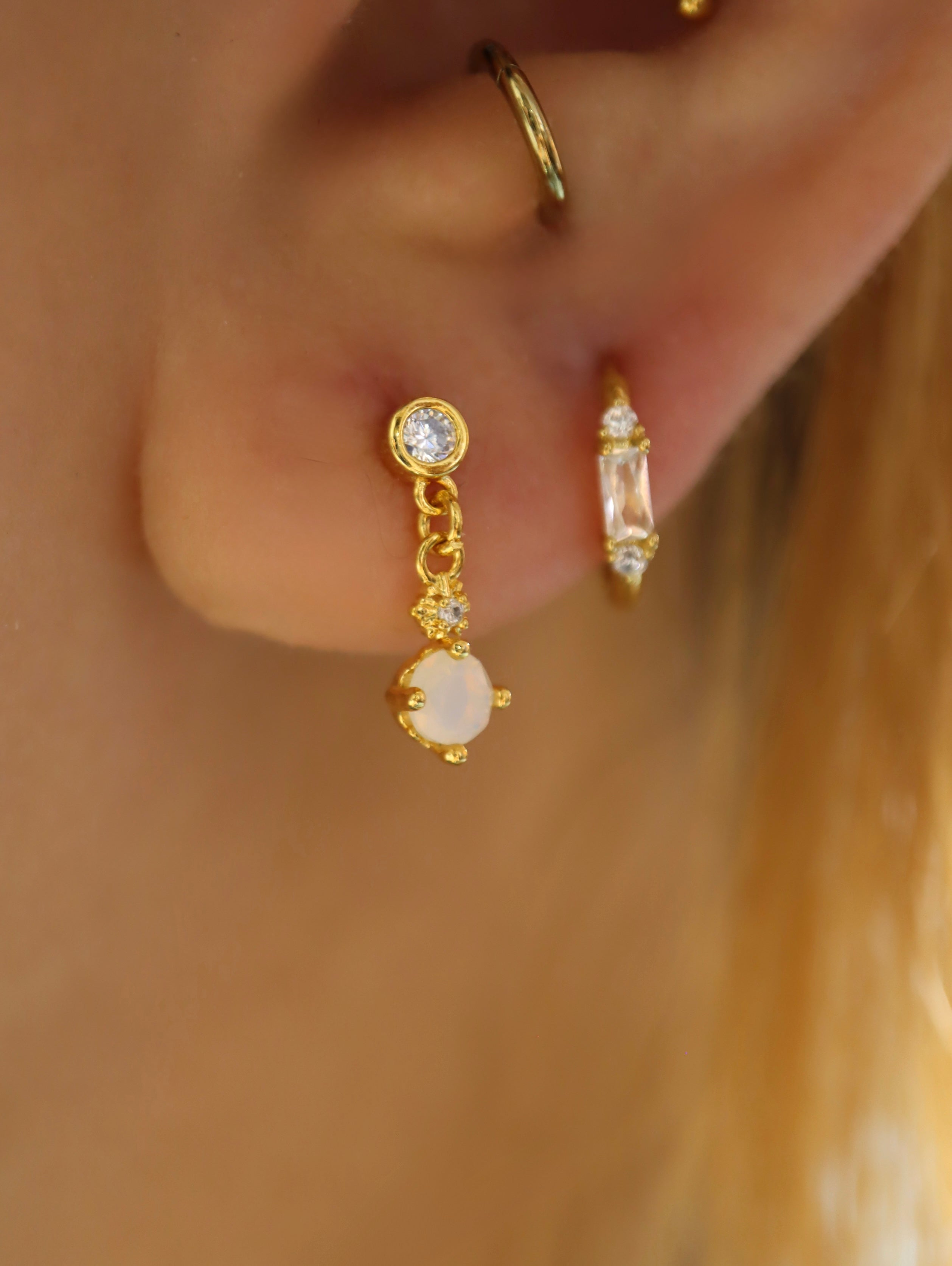 Nebula Shimmer Drop Stud Piercing Earring (1pc)