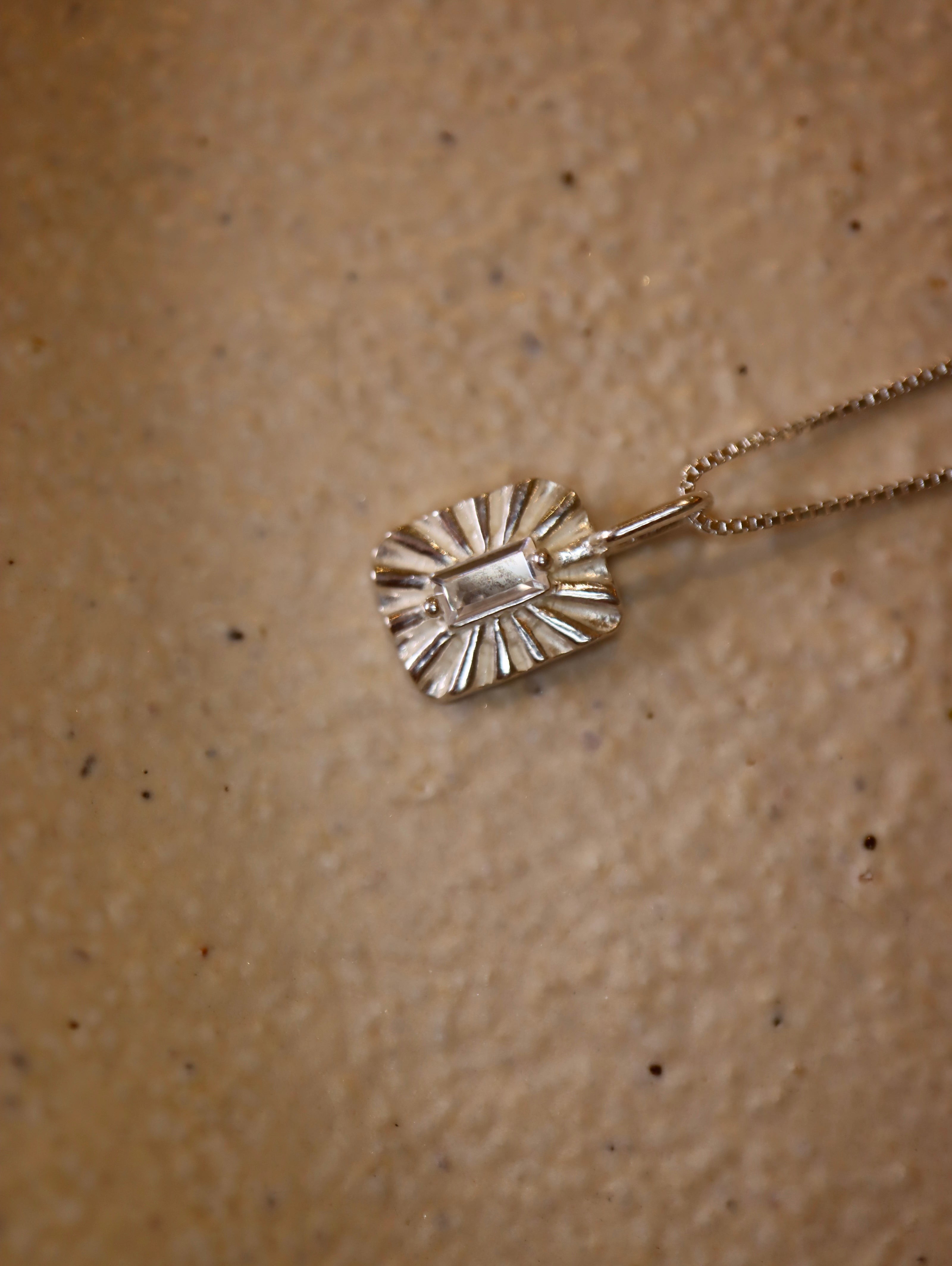 Stella Sunburst Pendant 925 Silver Necklace