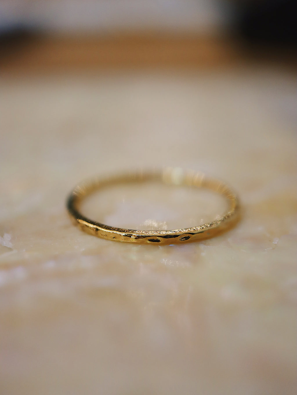 Plain textured 925 silver ring