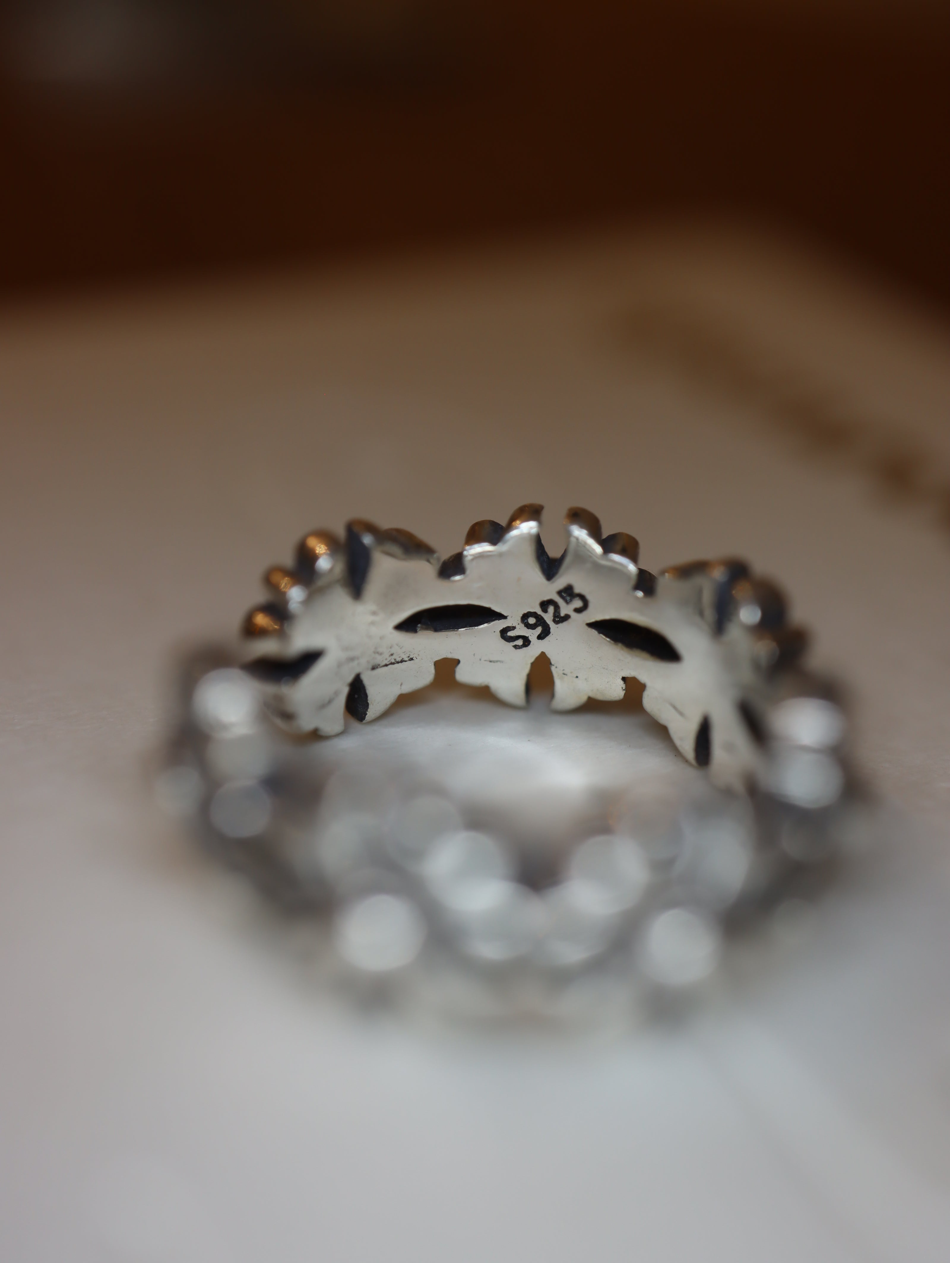Antique flower 925 silver Earcuff