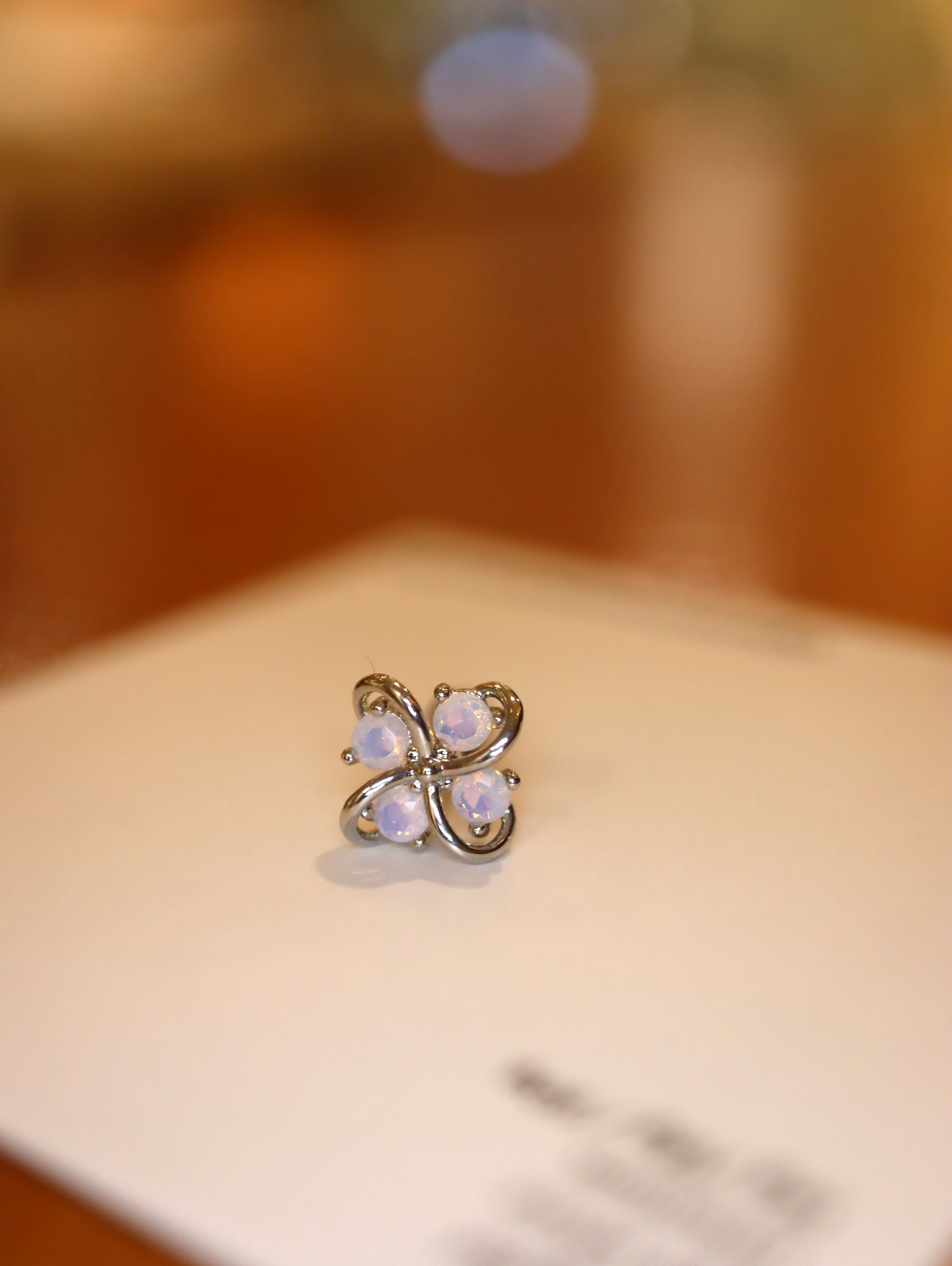 Opaline Blossom Stud Piercing Surgical Steel Earring (1pc)
