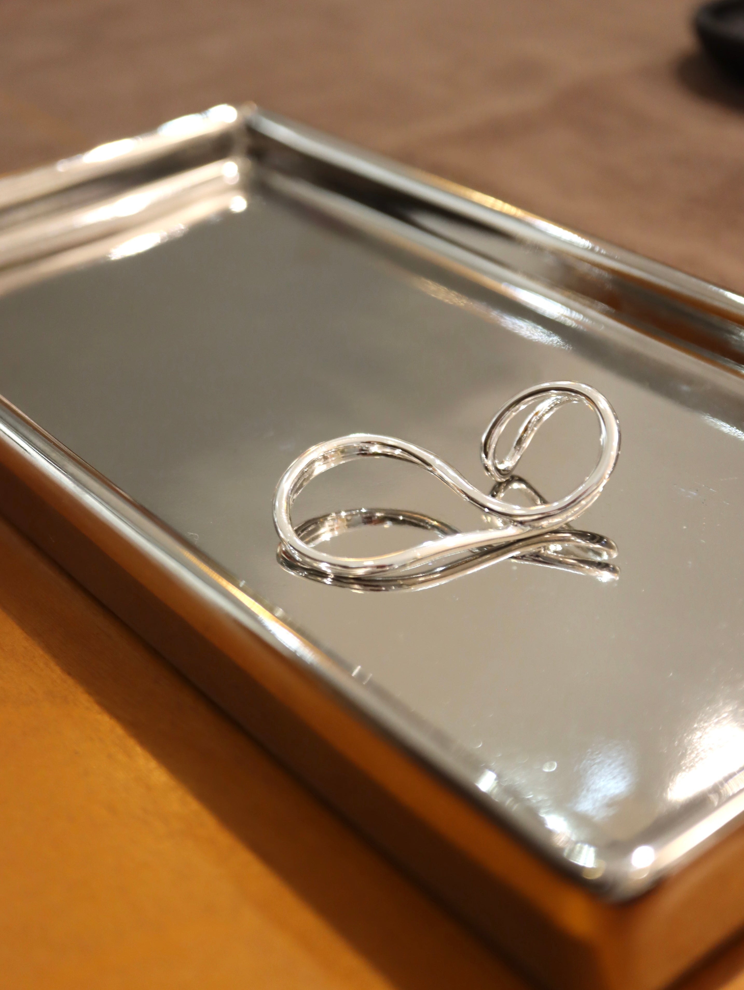 Infinity unisex double finger ring