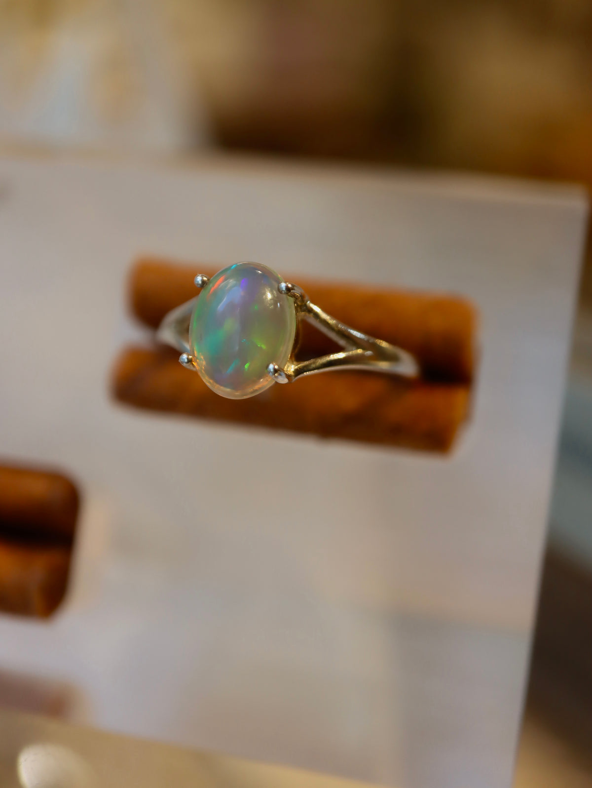 Ethiopian Opal 925 silver ring