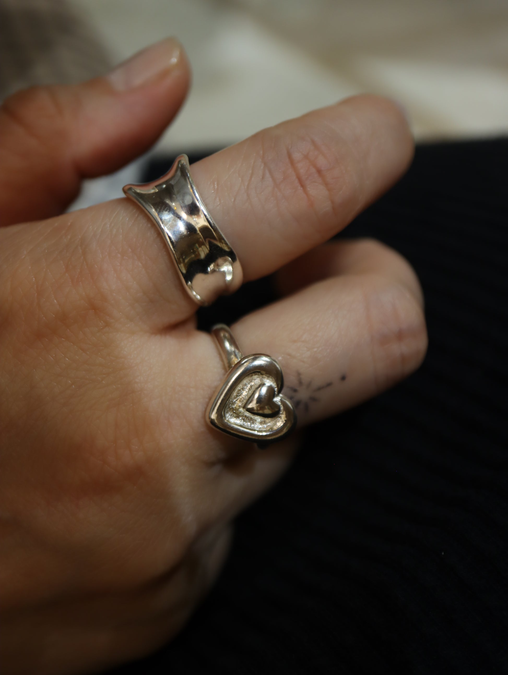 Lune Wave Silver925 Ring (free size)
