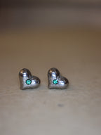Heart stud stainless steel earrings