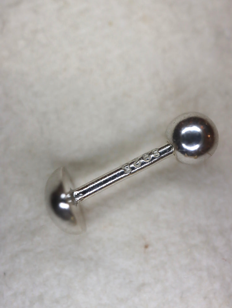 Mini heart 925 silver ball back piercing（1PC）