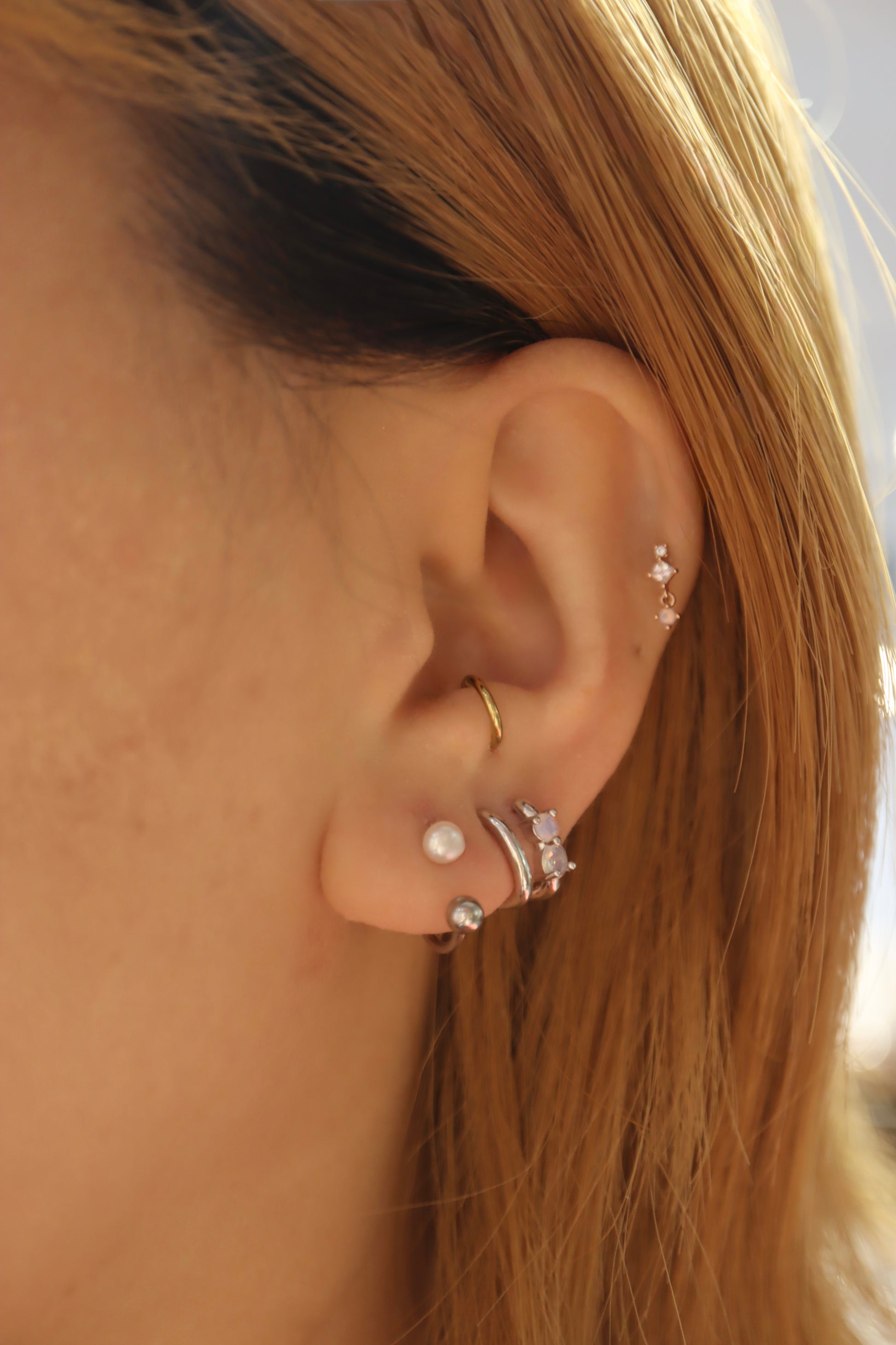 Double wrap cz earrings