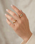 Elysian Knot two tone stainless steel ring