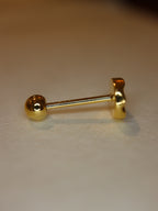 Hammered Disc Stud 925 Silver Earring