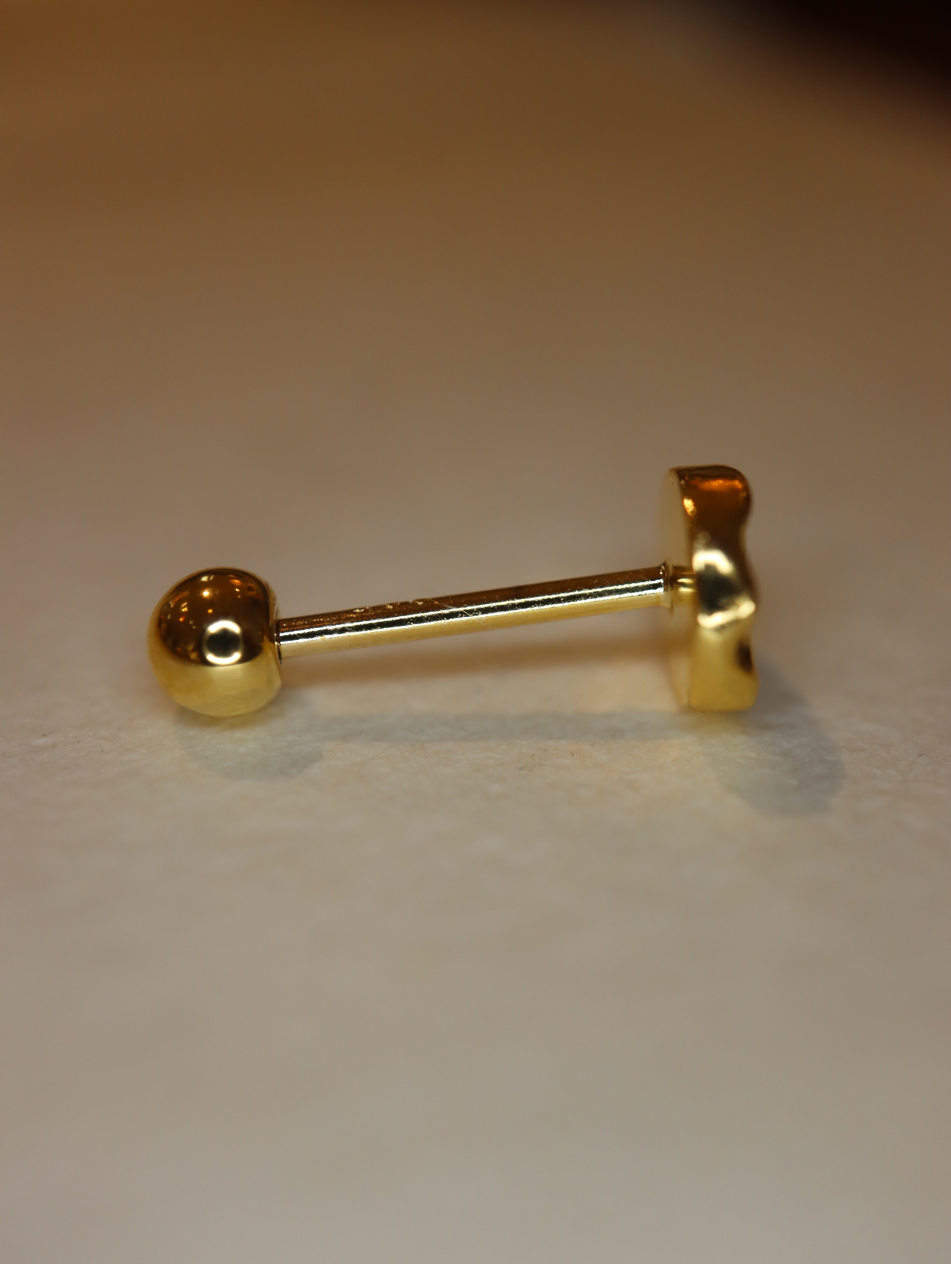 Hammered Disc Stud 925 Silver Earring