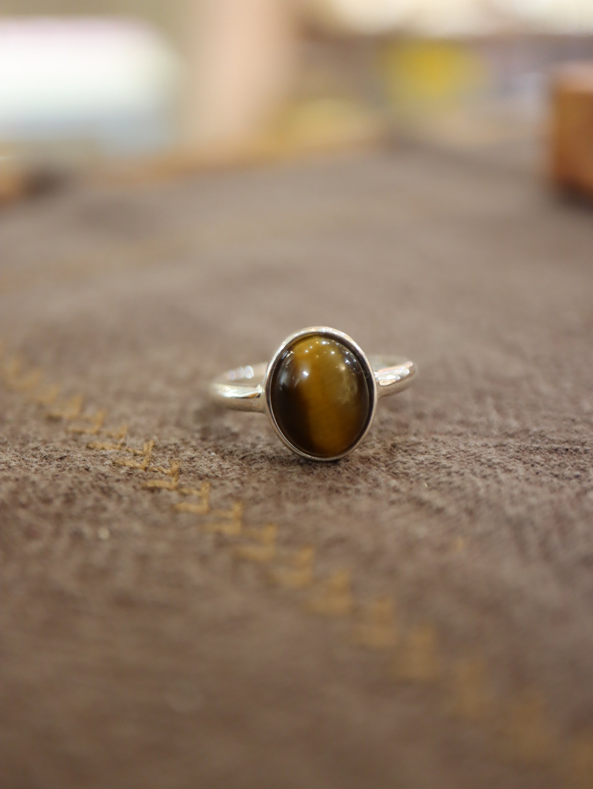 Gemstone 925 Silver open size ring