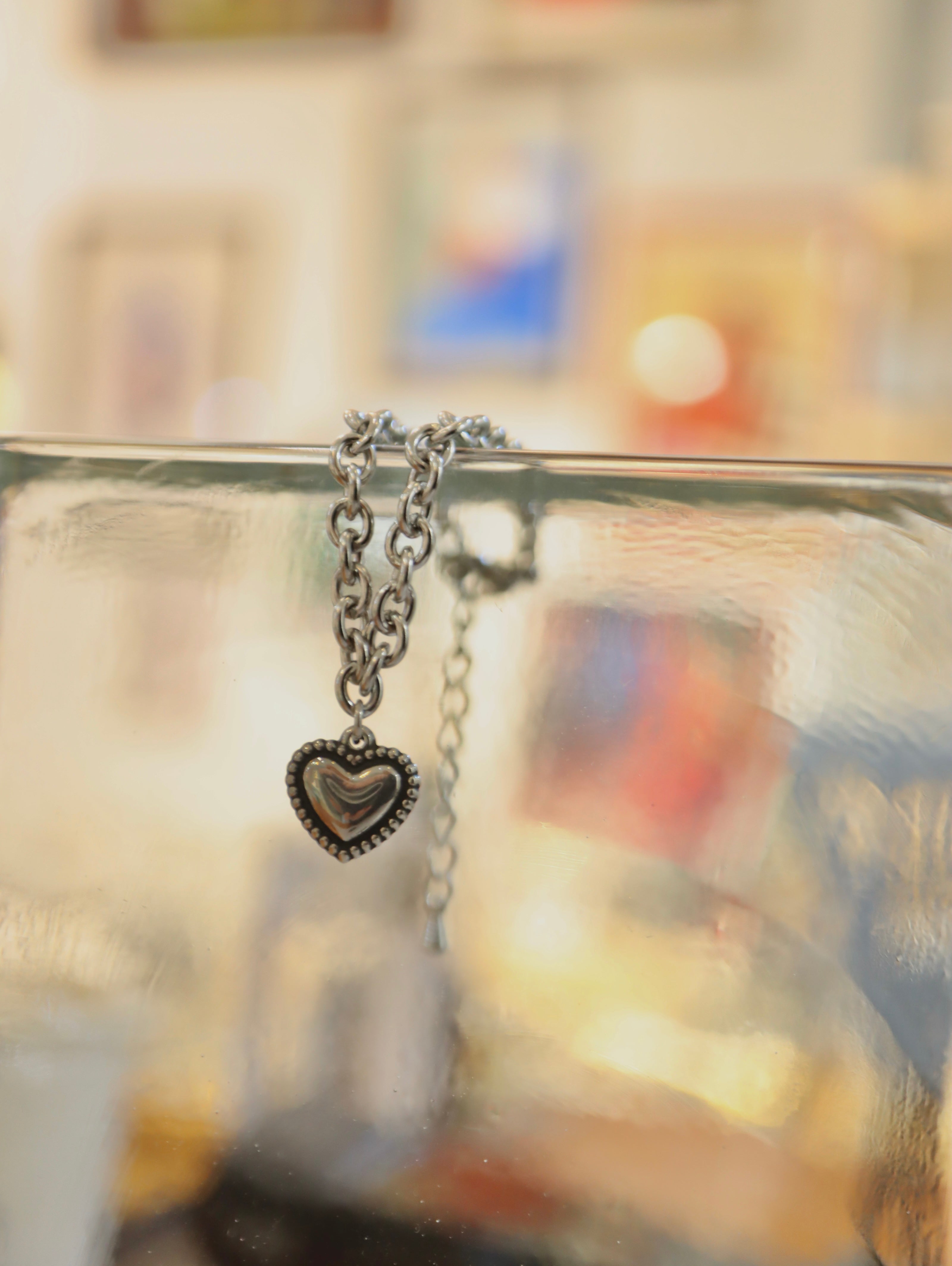 Chain pendant heart stainless steel bracelet