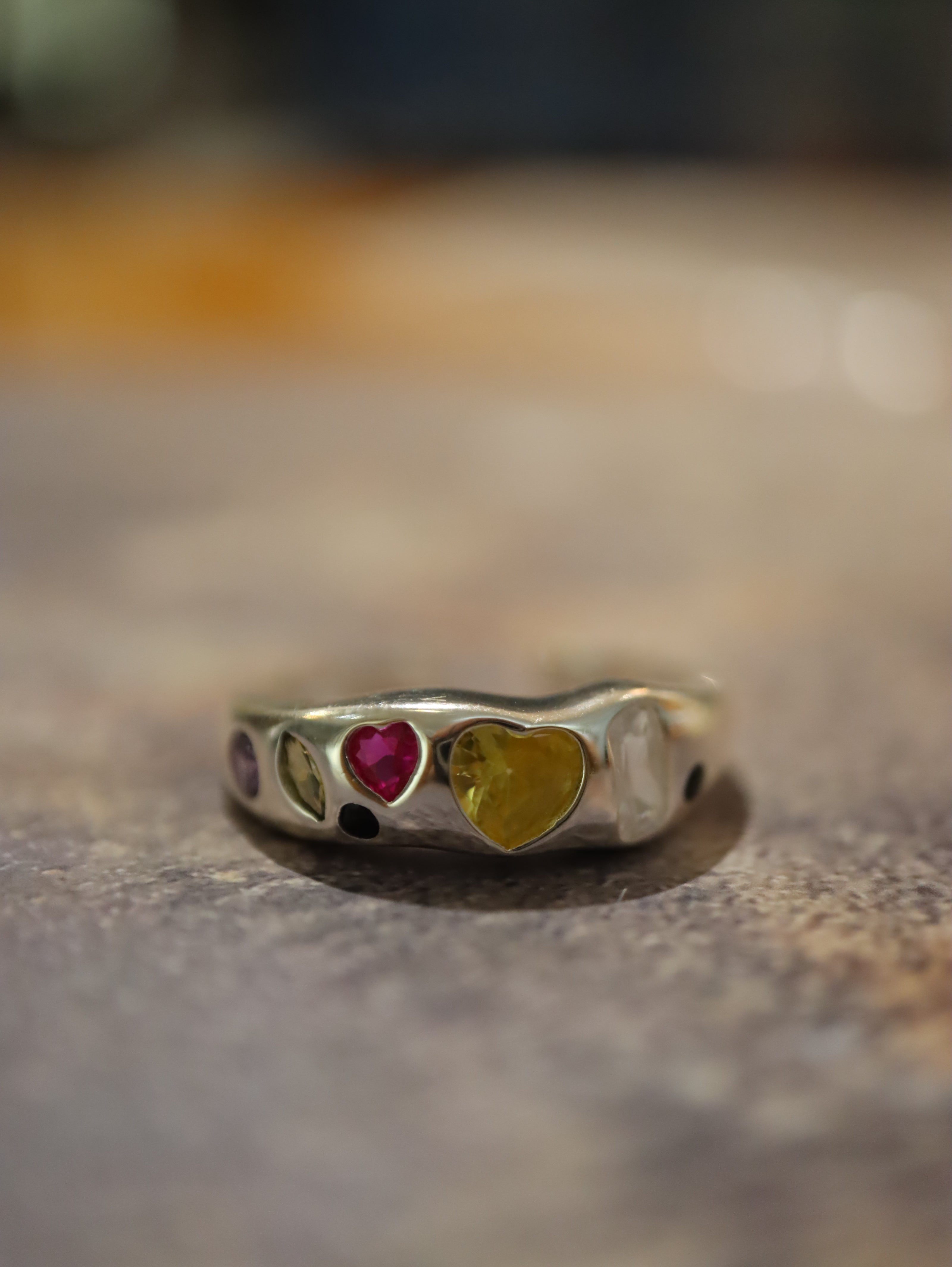 Multi-colour 925 Silver Ring