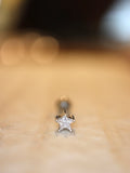 Star cz surgical steel stud piericng earring (1pc)