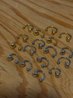 Heart & ball end piercing surgical steel (1pc)