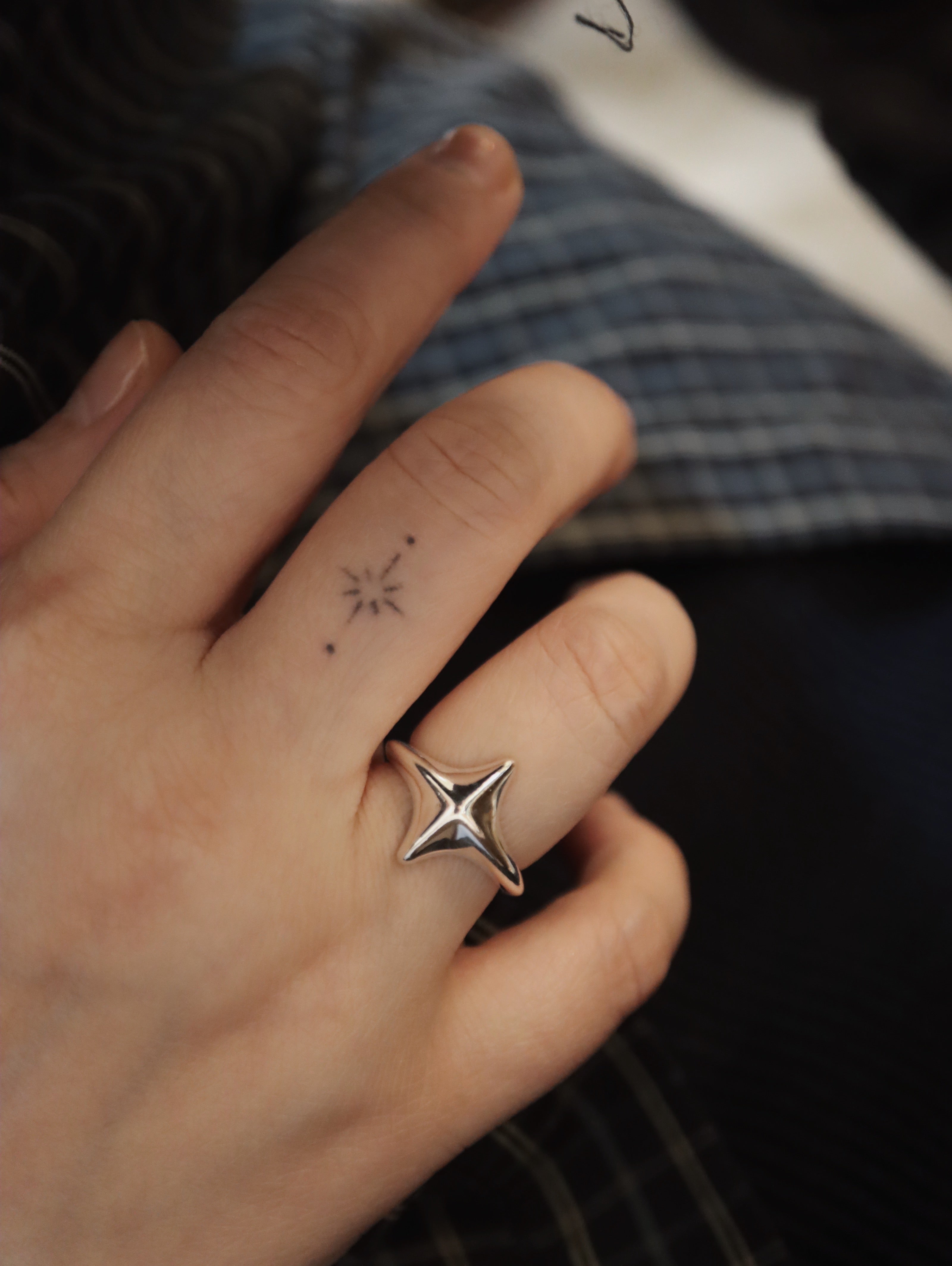 Star Sparkle 925 silver unisex ring