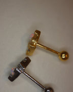 Dual-Stone Geometric Piercing 925 silver Stud Earring (1pc)