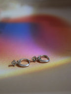 Rope Huggie hinged hoop earrings